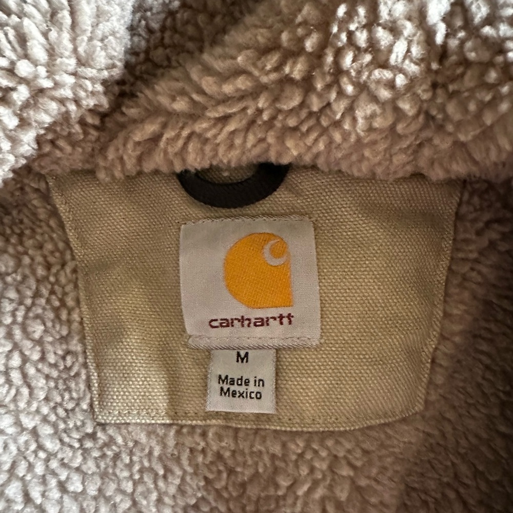 CARHARTT RELAXED FIT WASHED DUCK SHERPA-LINED UTILITY JACKET